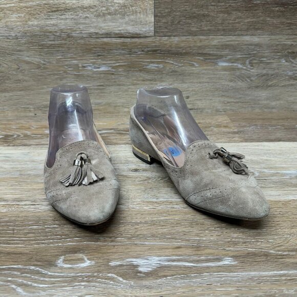 Vince Camuto Rizell Tan Suede Tassel Loafers Women's Size 6.5 - Picture 6 of 6